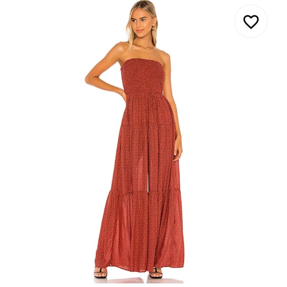 Free People Little of Your Love Wide Leg Jumpsuit Size Large